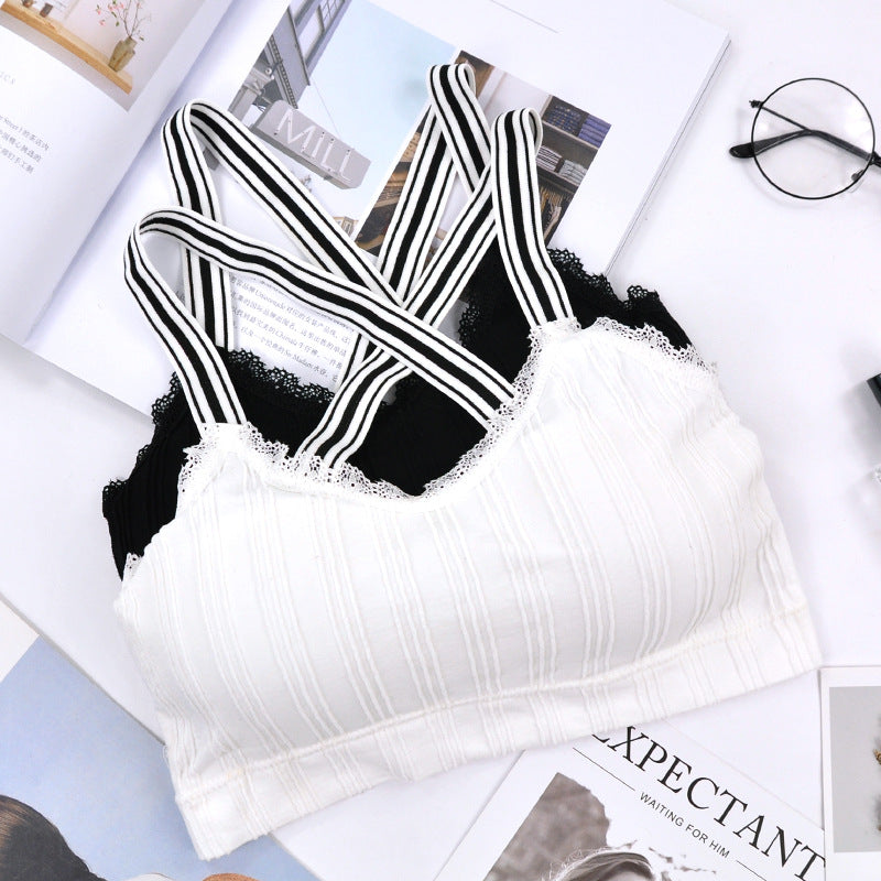Girls' Black and White Strapped Underwear