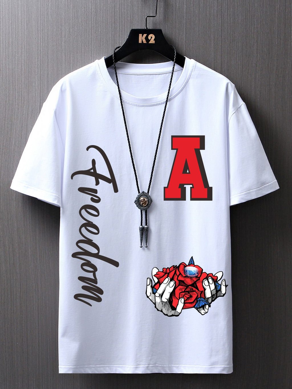 Roses and Diamonds Freedom T-Shirt for Men