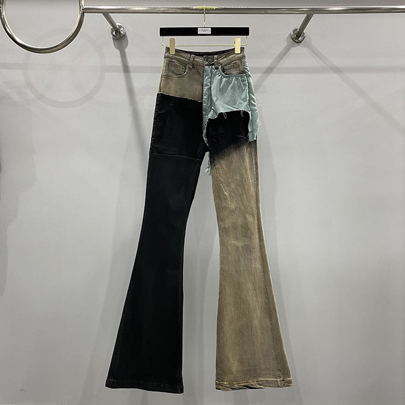 Personalized Patchwork Coated Jeans for Men and Women