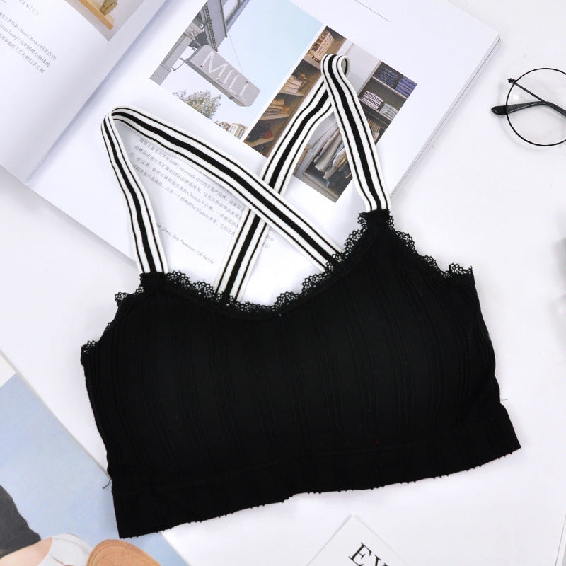 Girls' Black and White Strapped Underwear