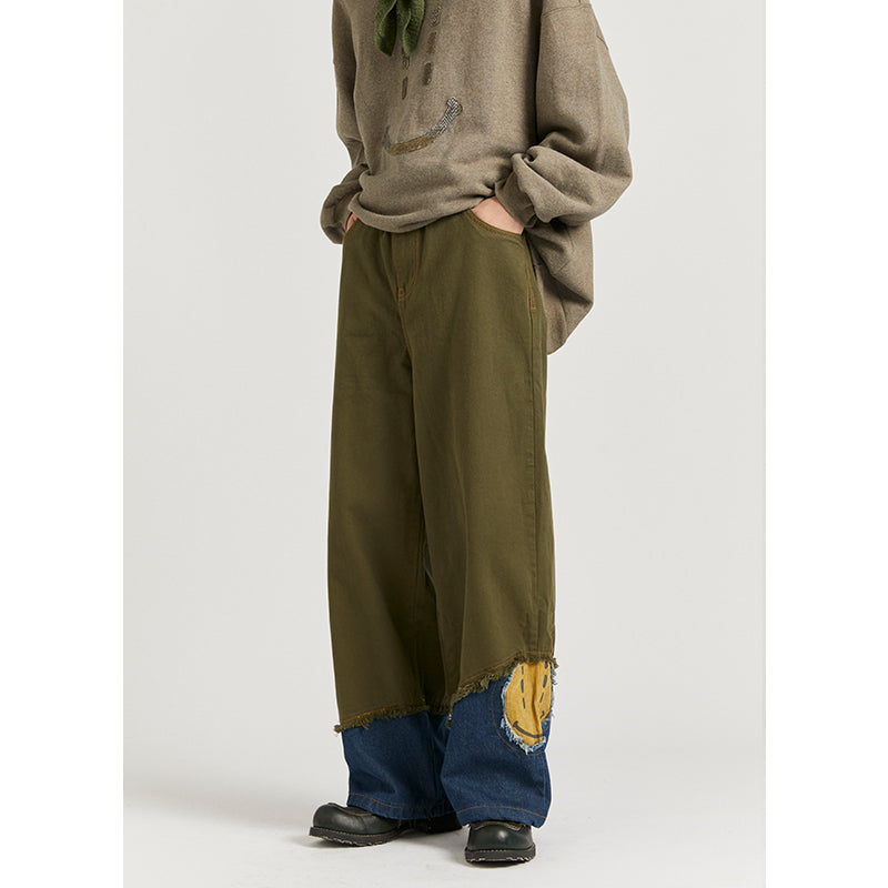 Vintage Patchwork Jeans for Men