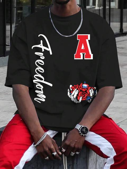 Roses and Diamonds Freedom T-Shirt for Men