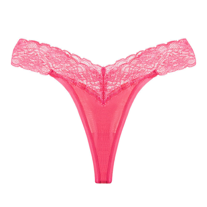 Low Waist Lace Thong Panties for Women